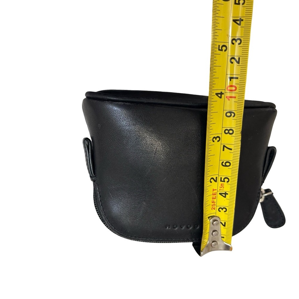 Coach vintage Black Leather Cosmetic Bag nickel - Picture 3 of 10